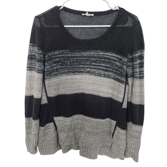 Eileen Fisher Organic Linen Sweater S Grey Beach Minimalist Cozycore Coastal - Picture 1 of 7